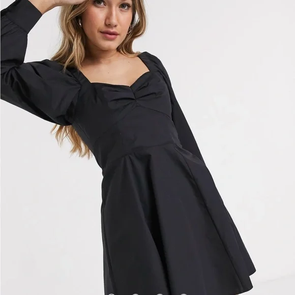 ASOS Black Long Sleeve Dress - Picture 2 of 8